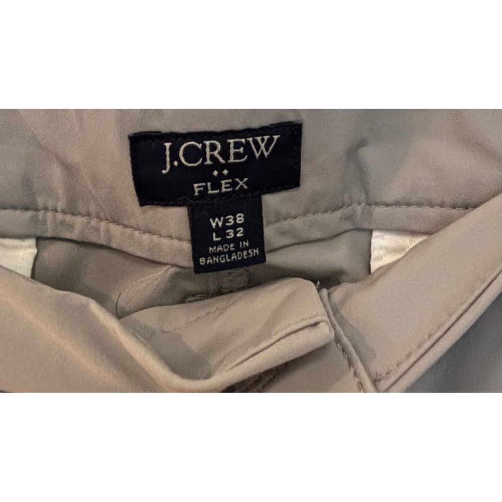 J. Crew Flex Slim Fit Chino Pants Mens W38 L32 Gray Polyester Blend - Picture 2 of 6